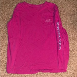 vineyard vines long sleeve whale pocket tee